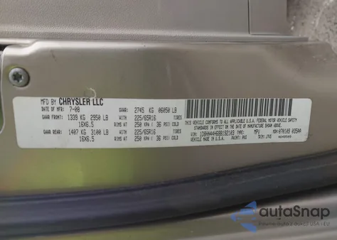 2008 Dodge Grand Caravan Se from USA, damaged, VIN 1D8HN44H68B192103